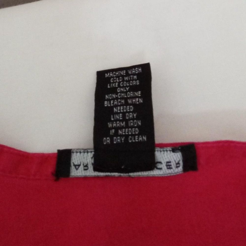 Sarah Spencer Woman 1X Top Bright Pink‎ 100% Linen Button Front 3/4 Sl - Picture 5 of 5